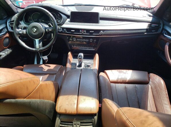 5UXKU2C54J0X49593 2018 BMW X6 Red Առջևի վահանակի տեսք