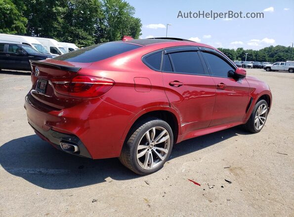 5UXKU2C54J0X49593 2018 BMW X6 Red Հետևի աջ