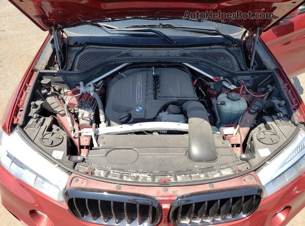 5UXKU2C54J0X49593 2018 BMW X6 Red Շարժիչի բաժամունքի տեսք
