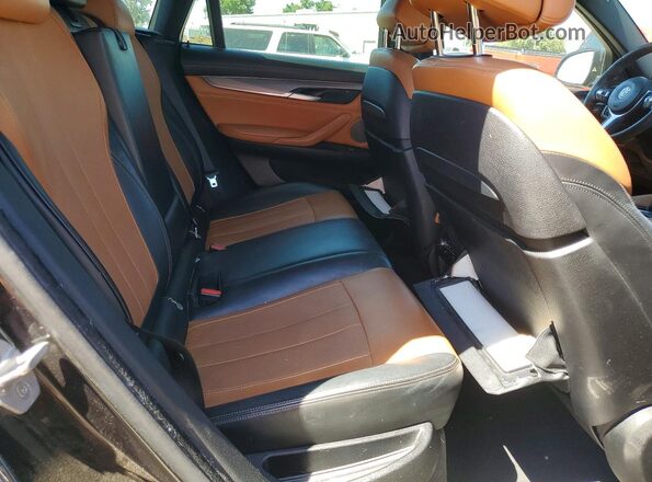 5UXKU2C55G0N80449 2016 BMW X6 Black უკანა სავარძლების ხედი