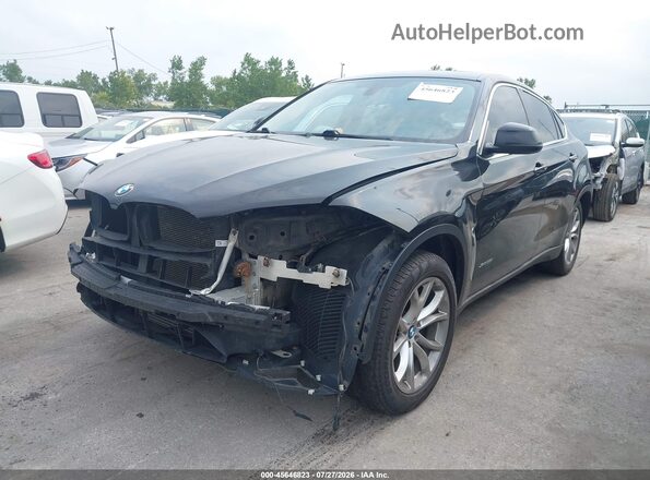 5UXKU2C58G0N79392 2016 BMW X6 Black Առջևի ձախ երեք քառորդ տեսարան