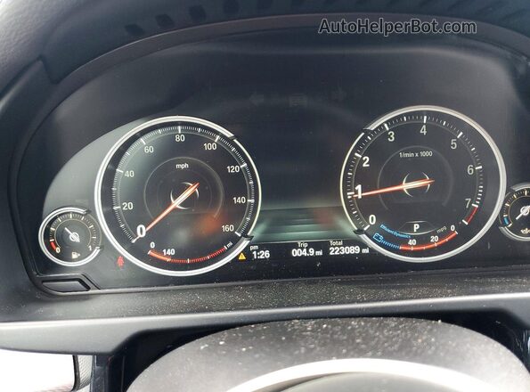 5UXKU2C58G0N79585 2016 BMW X6 Black Vista del cuadro de instrumentos