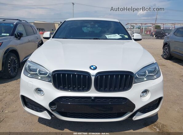 5UXKU2C59H0N84649 2017 BMW X6 White Սարքավորումների վահանակի տեսք