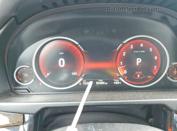 5UXKU2C59J0X49962 2018 BMW X6 White Instrument cluster view