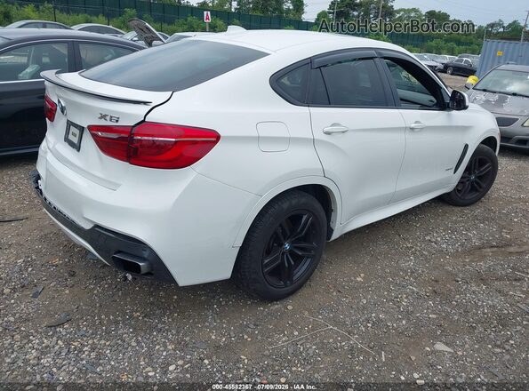 5UXKU6C33H0W38713 2017 BMW X6 White უკანა მარჯვენა