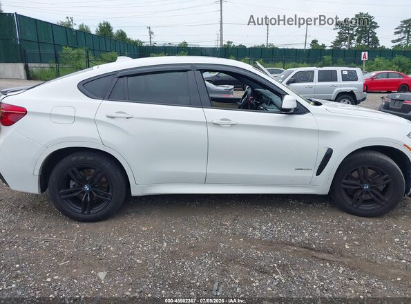 5UXKU6C33H0W38713 2017 BMW X6 White უკანა სალონის ხედი