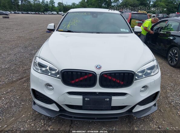 5UXKU6C33H0W38713 2017 BMW X6 White ხელსაწყოთა პანელის ხედი