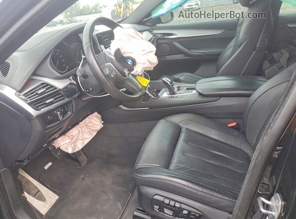 5UXKU6C57KLP60627 2019 BMW X6 Black Widok wnętrza z przodu