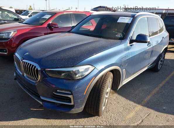 5UXTA6C03M9D34583 2021 BMW X5 Dark Blue წინა მარცხენა ხედი სამი მეოთხედიდან