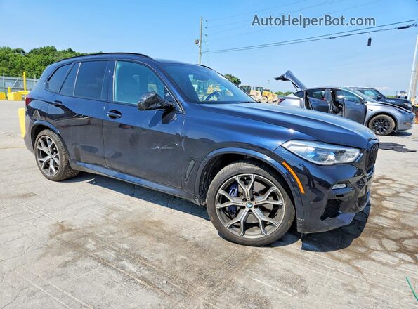 5UXTA6C05M9D83994 2021 BMW X5 Blue Przód prawy