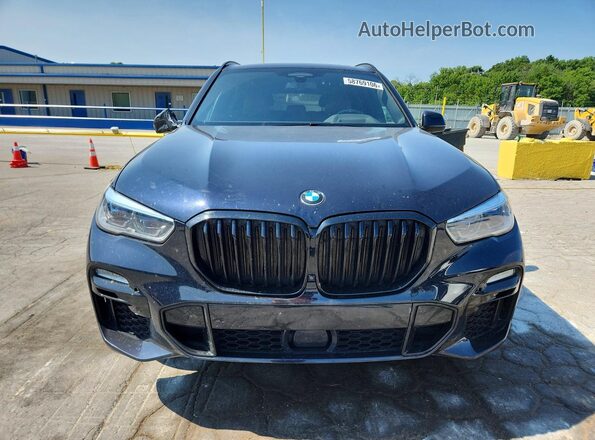 5UXTA6C05M9D83994 2021 BMW X5 Blue Widok z przodu
