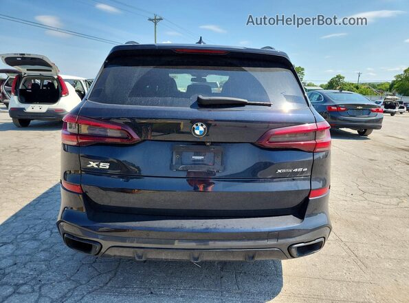 5UXTA6C05M9D83994 2021 BMW X5 Blue Widok z tyłu