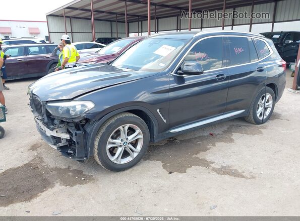 5UXTR7C50KLR39510 2019 BMW X3 Black წინა მარცხენა ხედი სამი მეოთხედიდან