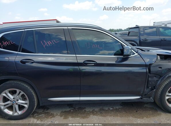 5UXTR7C50KLR39510 2019 BMW X3 Black უკანა სალონის ხედი