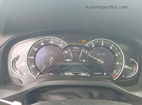 5UXTR7C50KLR43816 2019 BMW X3 White Vista del cuadro de instrumentos