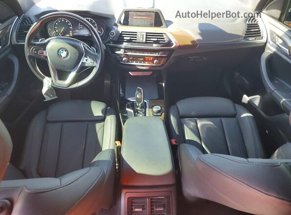 5UXTR7C51KLF32489 2019 BMW X3 White Вид панелі приладів
