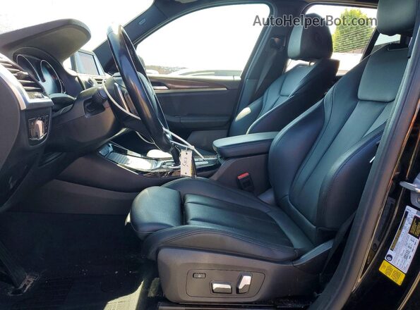 5UXTR7C52KLF32811 2019 BMW X3 Black Widok wnętrza z przodu