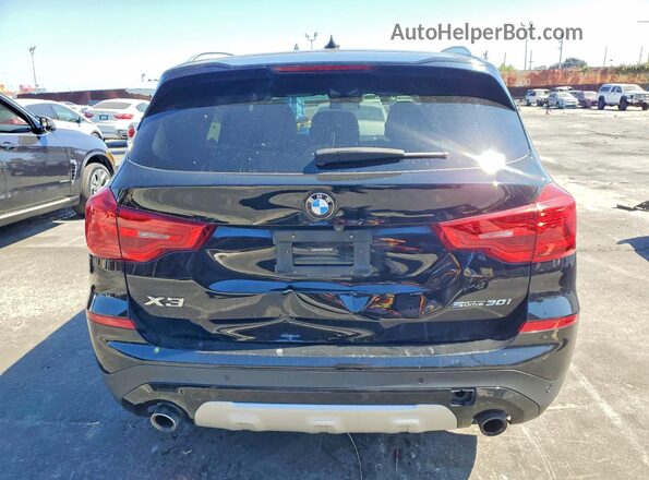5UXTR7C52KLF32811 2019 BMW X3 Black Widok z tyłu