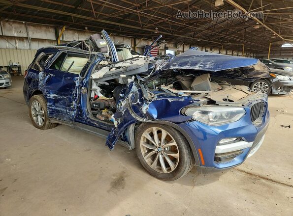 5UXTR7C53KLE94408 2019 BMW X3 Blue წინა მარჯვენა
