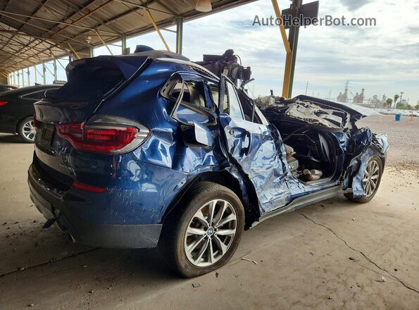 5UXTR7C53KLE94408 2019 BMW X3 Blue უკანა მარჯვენა