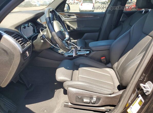 5UXTR7C54KLR50090 2019 BMW X3 Black წინა სალონის ხედი