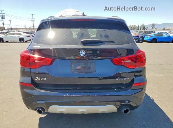 5UXTR7C54KLR50090 2019 BMW X3 Black უკანა ხედი