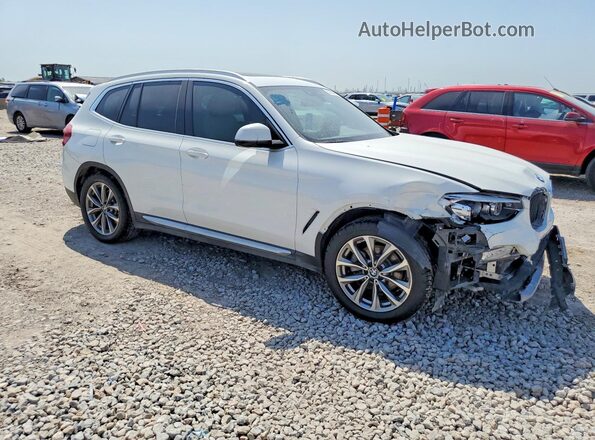 5UXTR7C54KLR50221 2019 BMW X3 Белый Передняя правая четверть