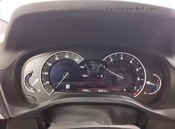 5UXTR7C55KLF31720 2019 BMW X3 Blue Instrument cluster view