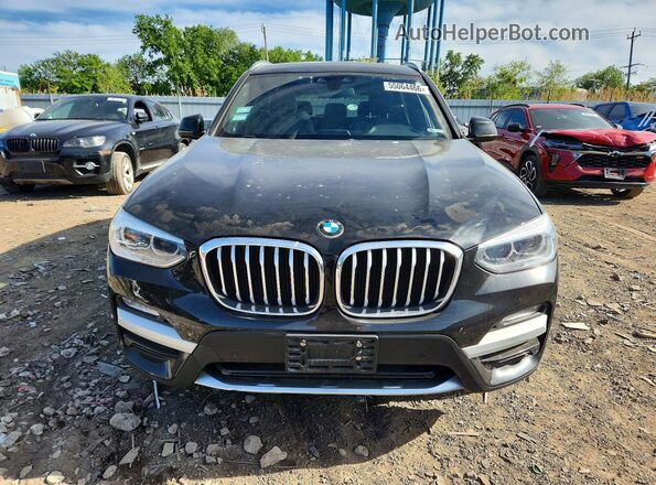 5UXTR7C55KLF34245 2019 BMW X3 Черный Вид спереди