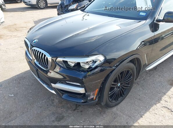 5UXTR7C56KLE96282 2019 BMW X3 Black Front view