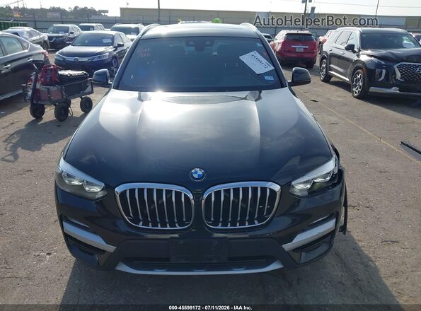 5UXTR7C56KLE96282 2019 BMW X3 Black Instrument cluster view
