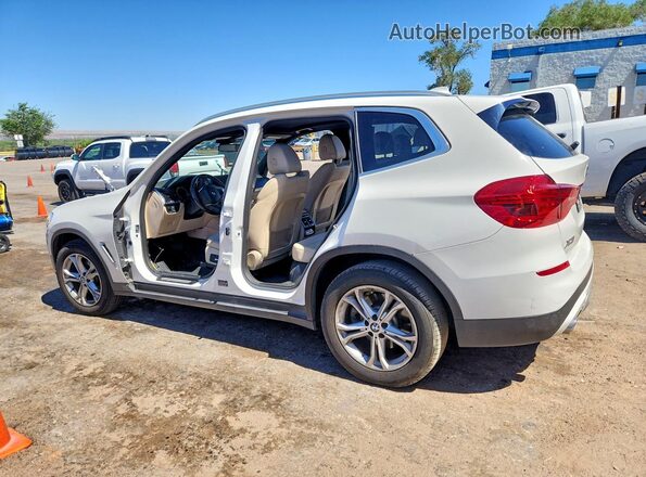 5UXTR7C57KLR45630 2019 BMW X3 White Trasero izquierdo