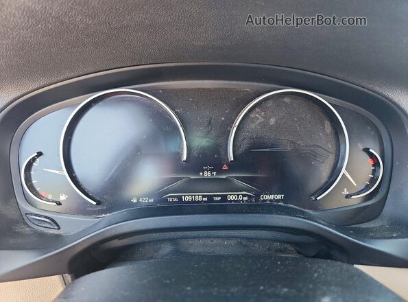 5UXTR7C57KLR45630 2019 BMW X3 White Vista del cuadro de instrumentos