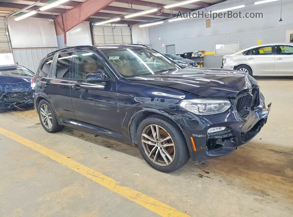 5UXTR7C58KLF24616 2019 BMW X3 Синий Передняя правая четверть