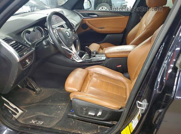 5UXTR7C58KLF24616 2019 BMW X3 Синий Вид салона спереди