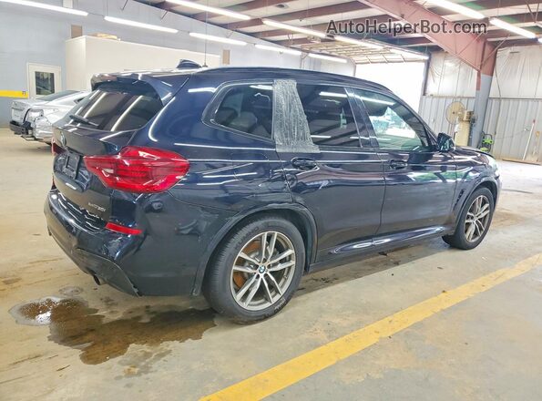 5UXTR7C58KLF24616 2019 BMW X3 Синий Задняя правая четверть