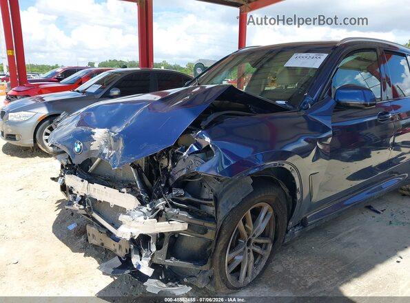 5UXTR7C58KLF30531 2019 BMW X3 Blue Դիմացի տեսք