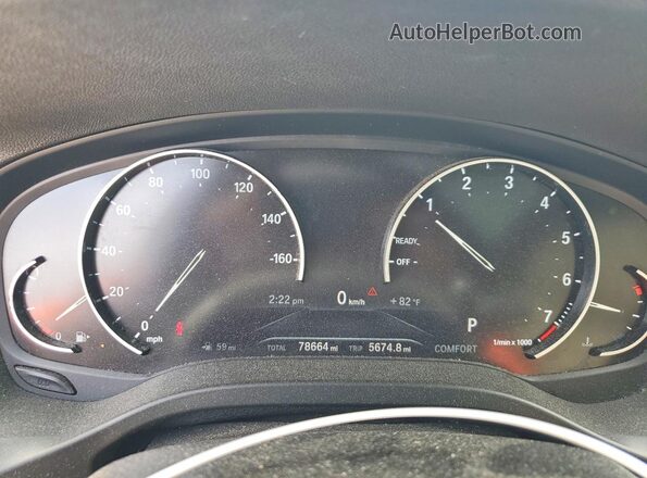 5UXTR7C58KLF32067 2019 BMW X3 White Vista del cuadro de instrumentos