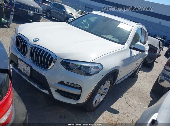 5UXTR7C58KLR46169 2019 BMW X3 White Front left