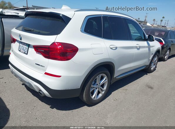 5UXTR7C58KLR46169 2019 BMW X3 White Rear right
