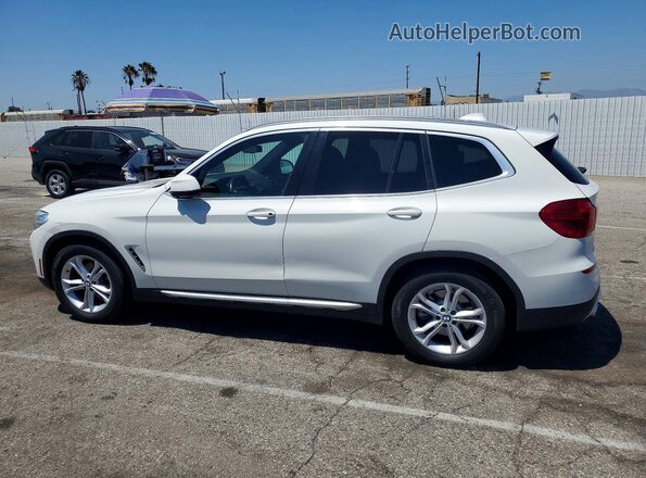5UXTR7C59KLF36659 2019 BMW X3 White Trasero izquierdo