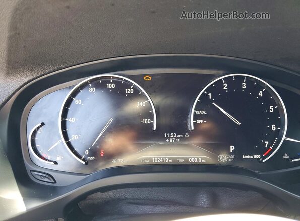 5UXTR7C59KLF36659 2019 BMW X3 White Vista del cuadro de instrumentos