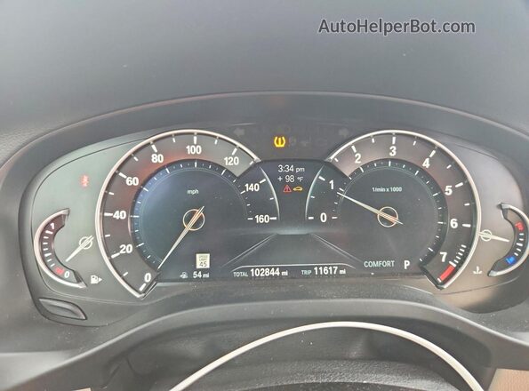 5UXTR7C5XKLF27131 2019 BMW X3 White Vista del cuadro de instrumentos