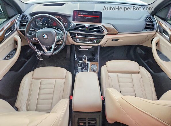5UXTR7C5XKLF27131 2019 BMW X3 White Vista del salpicadero