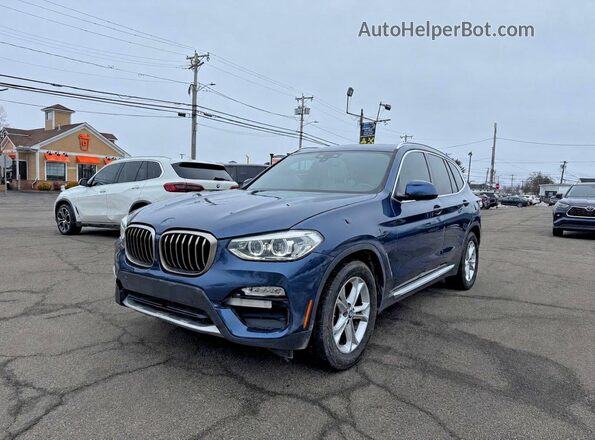 5UXTR7C5XKLF30580 2019 BMW X3 Blue Задня ліва чверть