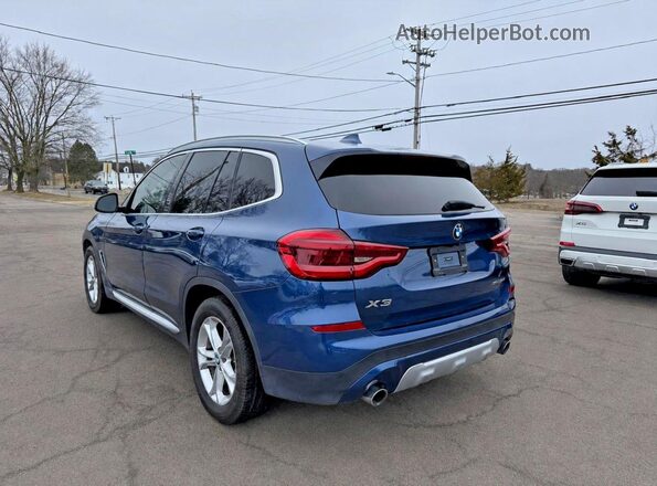 5UXTR7C5XKLF30580 2019 BMW X3 Blue Задня права чверть