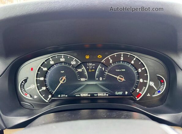 5UXTR7C5XKLF30580 2019 BMW X3 Blue Вид панелі приладів