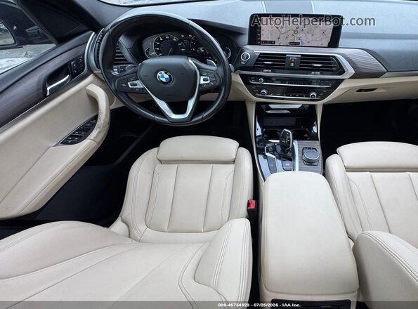 5UXTR7C5XKLF30580 2019 BMW X3 Blue VIN კოდის სტიკერის ხედი