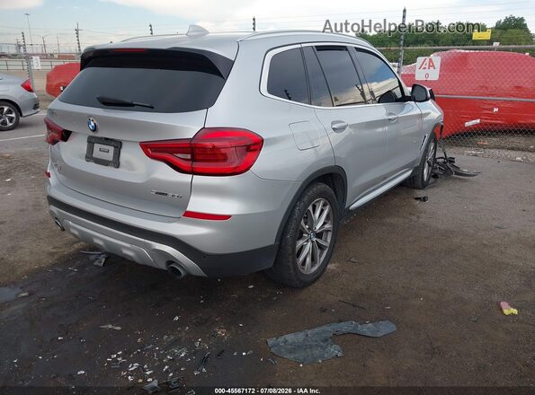 5UXTR7C5XKLF31535 2019 BMW X3 Silver Trasero derecho
