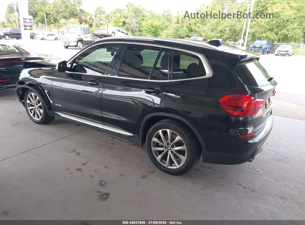 5UXTR9C50JLD66153 2018 BMW X3 Black Trasero izquierdo